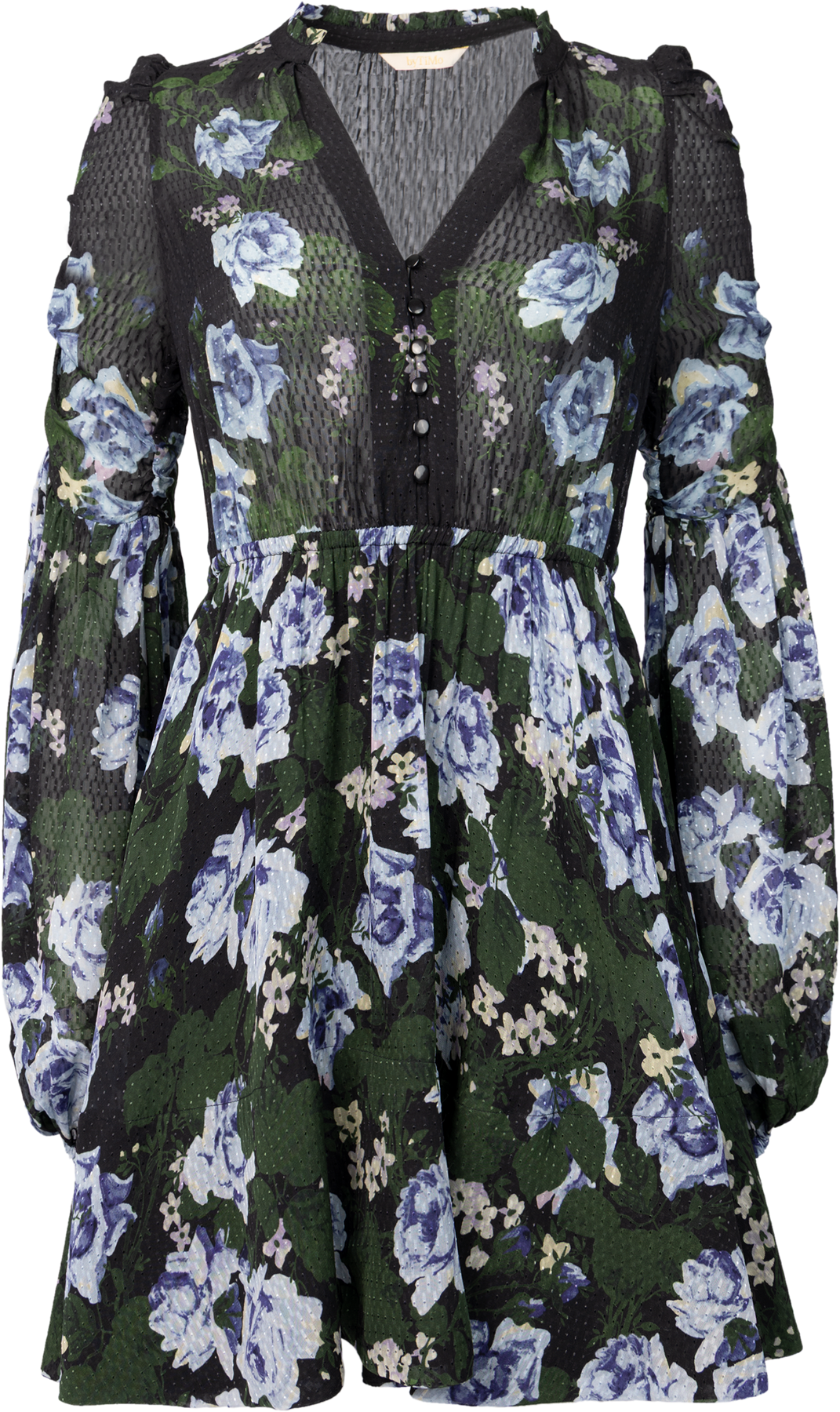 Georgette V-Neck Dress - Amadora