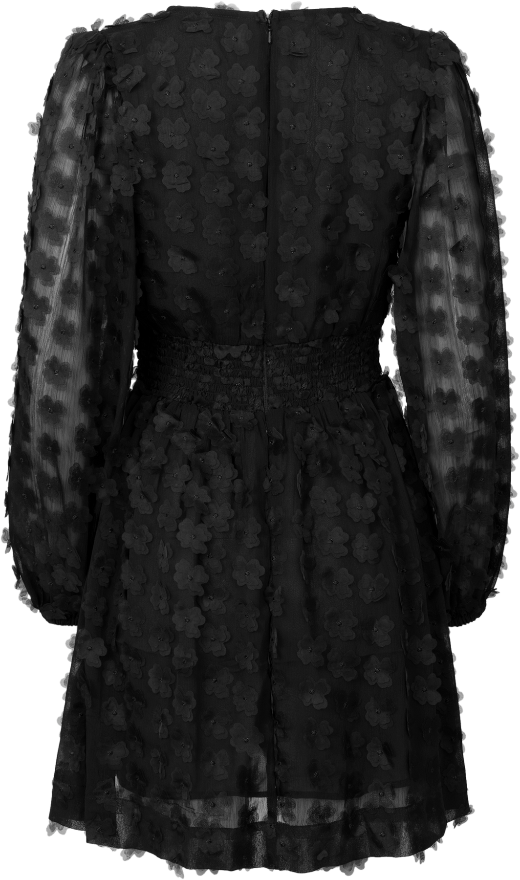 Amelie Dress - Black Applique