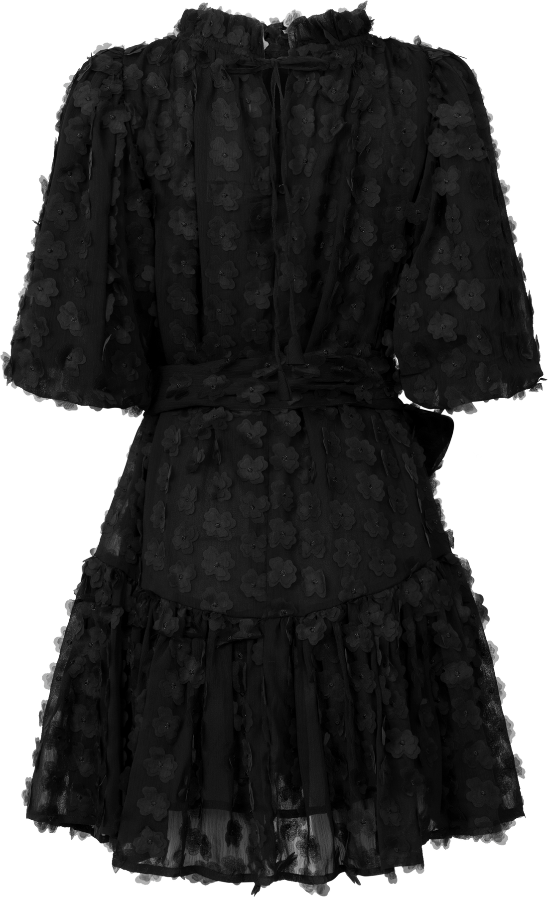 Laura Dress - Black Applique