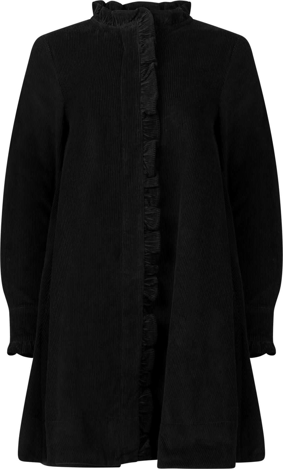 Cord Coat Dress - Svart