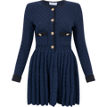 Weave Knit Mini Dress - Navy