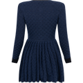 Weave Knit Mini Dress - Navy