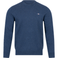 Classic Cotton C-Neck - Dark Jeansblue Melange