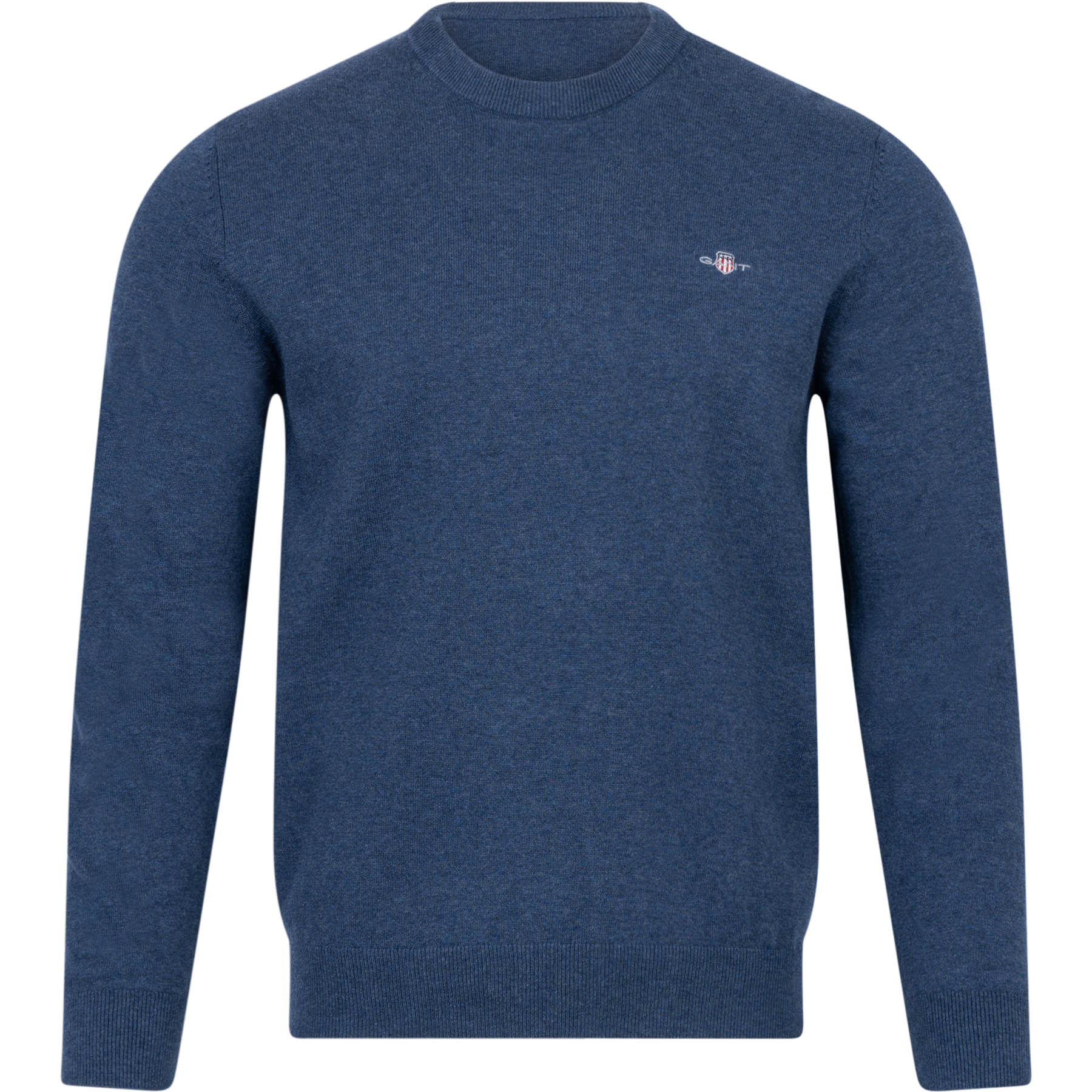 Classic Cotton C-Neck - Dark Jeansblue Melange