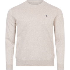 Classic Cotton C-Neck - Light Beige Melange