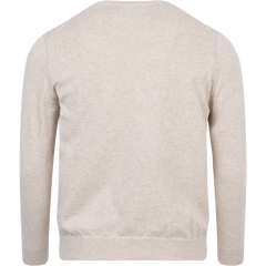 Classic Cotton C-Neck - Light Beige Melange