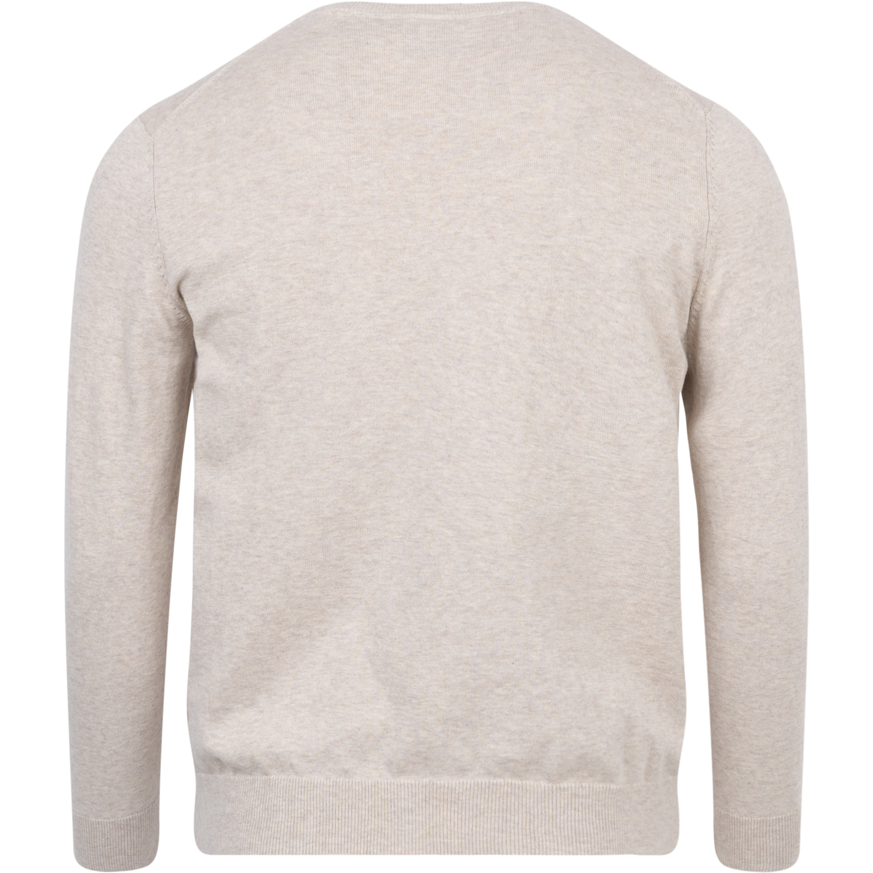 Classic Cotton C-Neck - Light Beige Melange