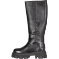 Katiuska Leather High Boot - Black
