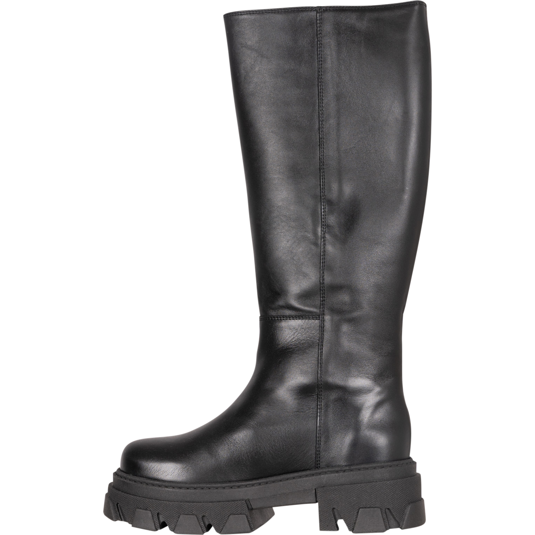Katiuska Leather High Boot - Black
