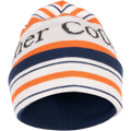 Knitting Beanie Merinowool - Orange/ Navy/ White