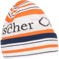 Knitting Beanie Merinowool - Orange/ Navy/ White