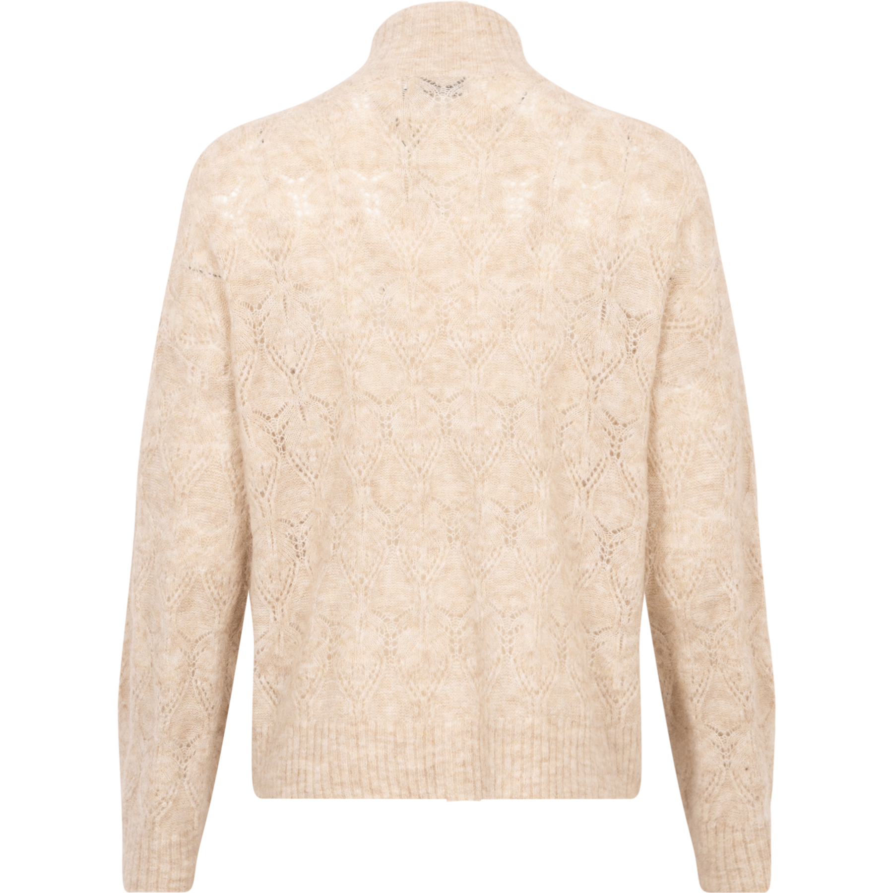 Lessine Hope Zip Cardigan - Oatmeal Melange