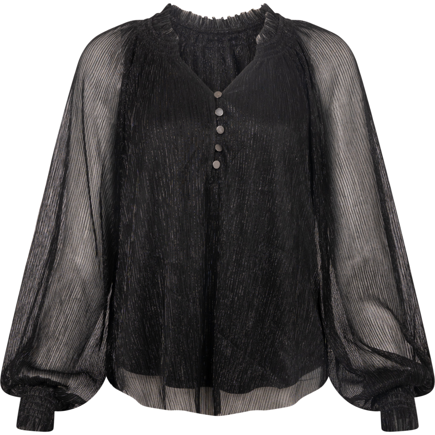 Nora Blouse Lurex Crinkle - Black