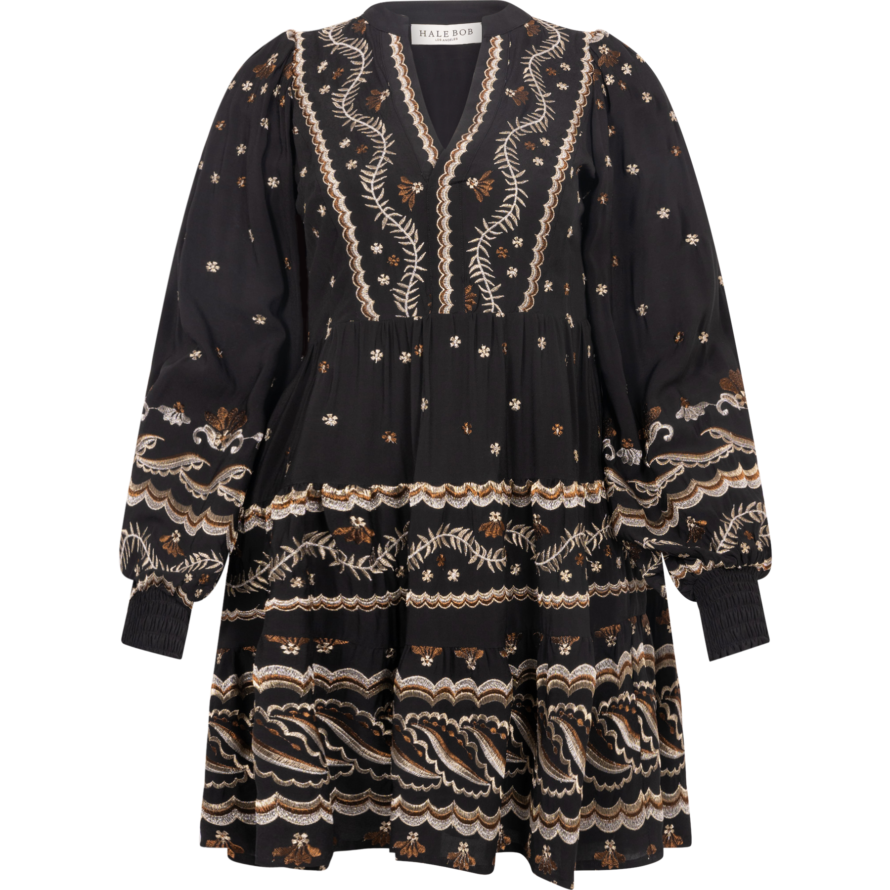 Audrey Dress W Embrodery - Black