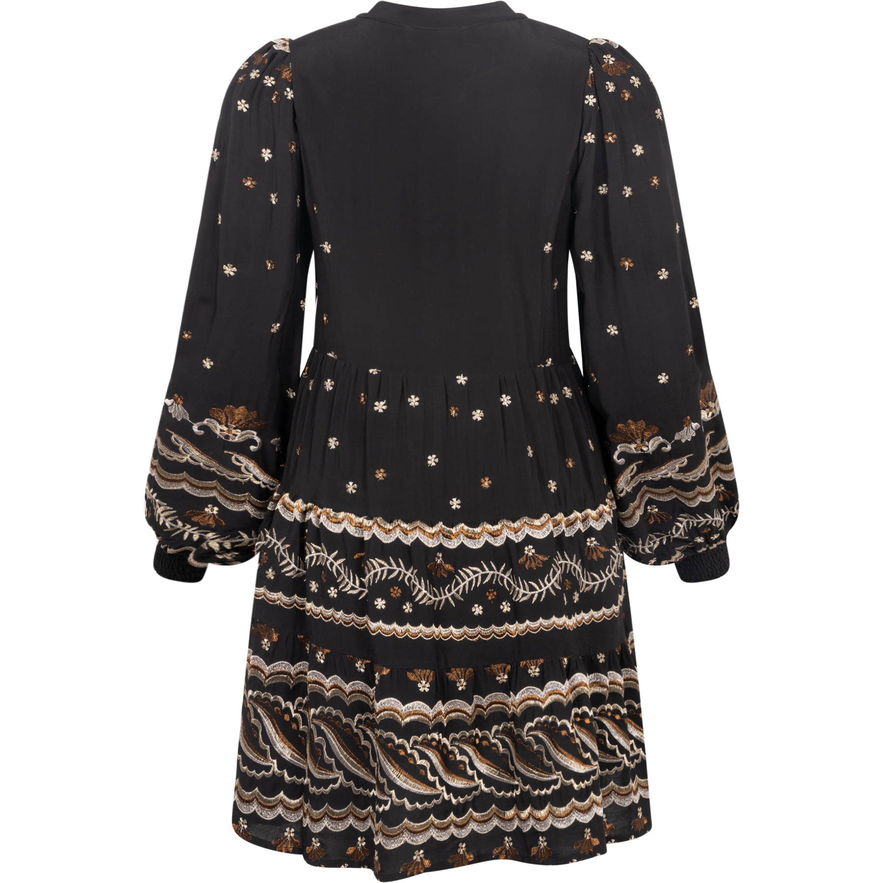 Audrey Dress W Embrodery - Black