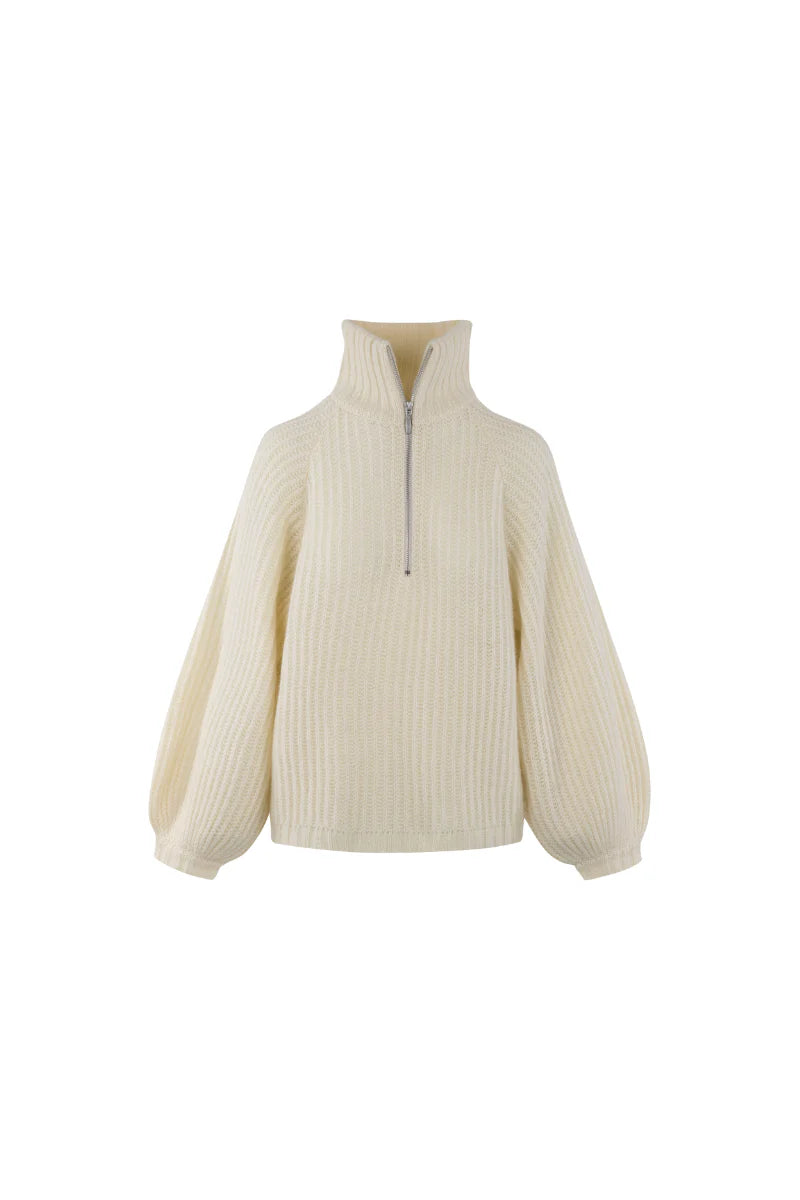 Lova Half-Zip - Cream