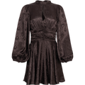 Jacquard Mini Dress - Black