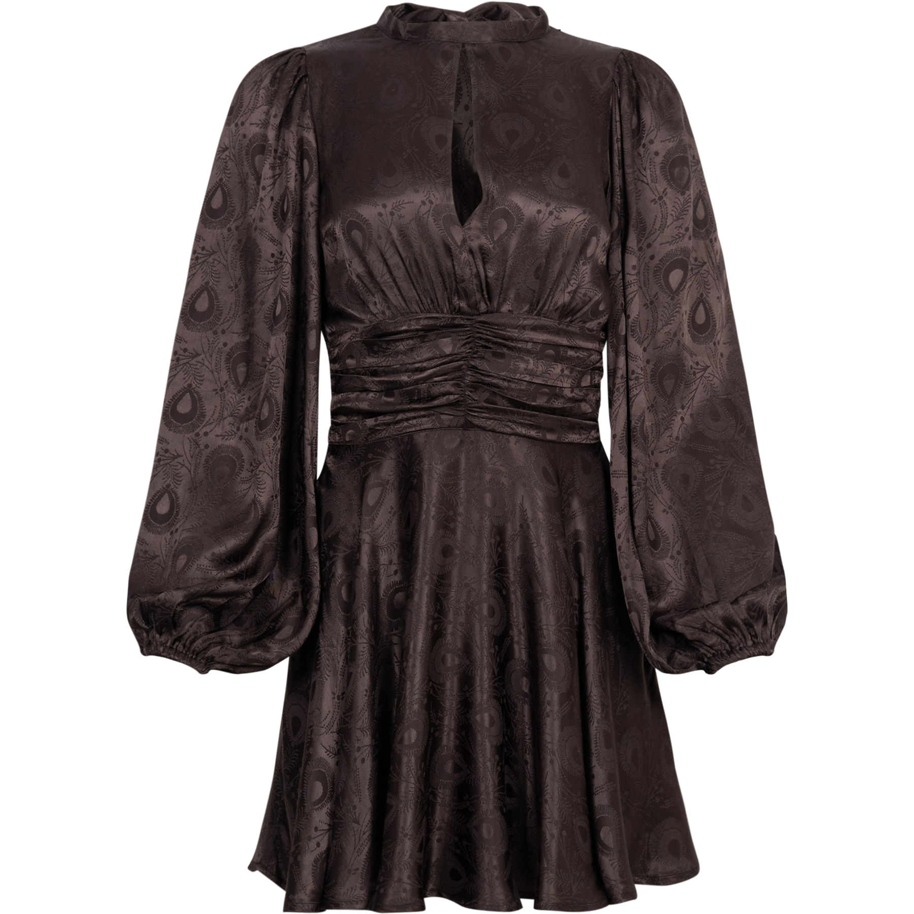Jacquard Mini Dress - Black