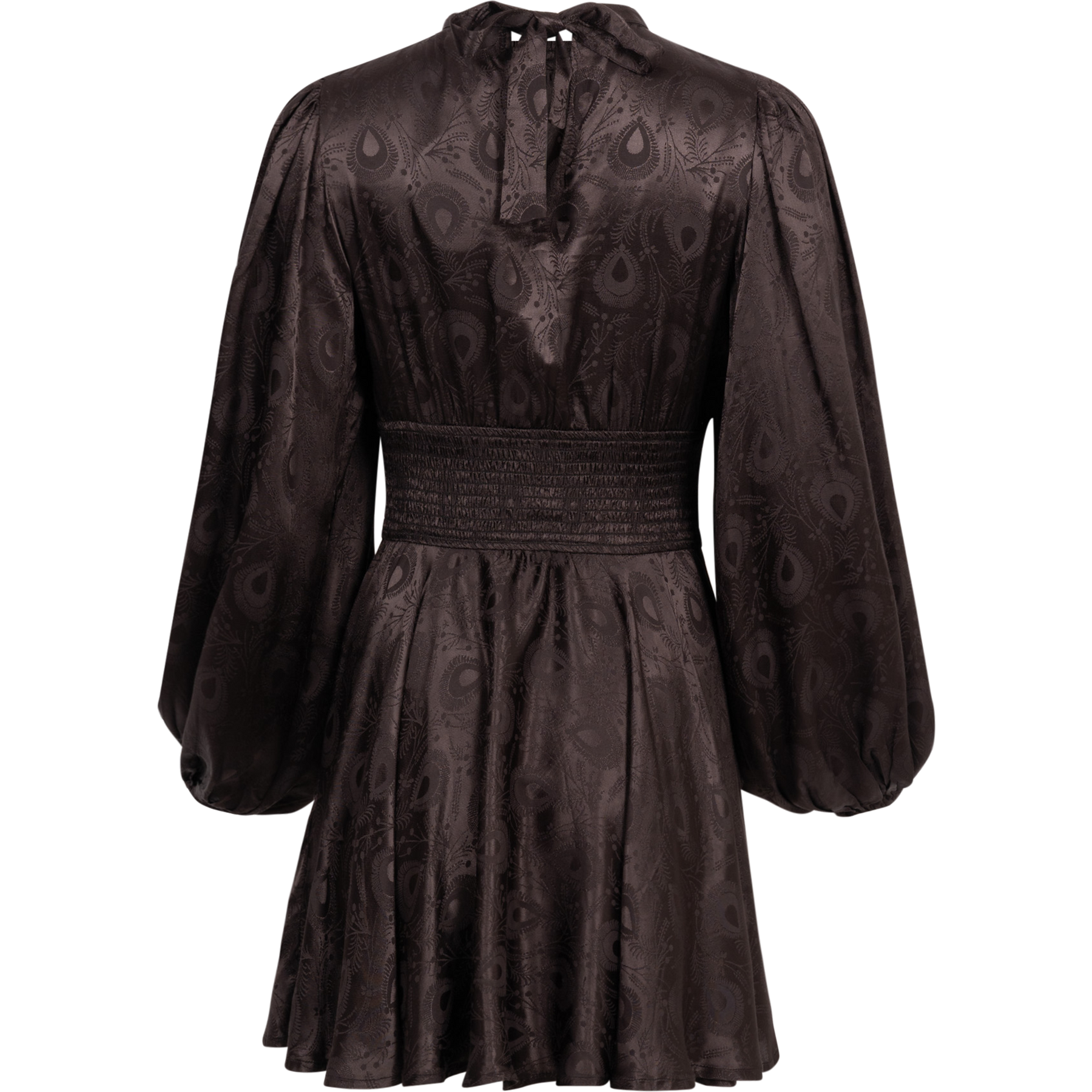 Jacquard Mini Dress - Black