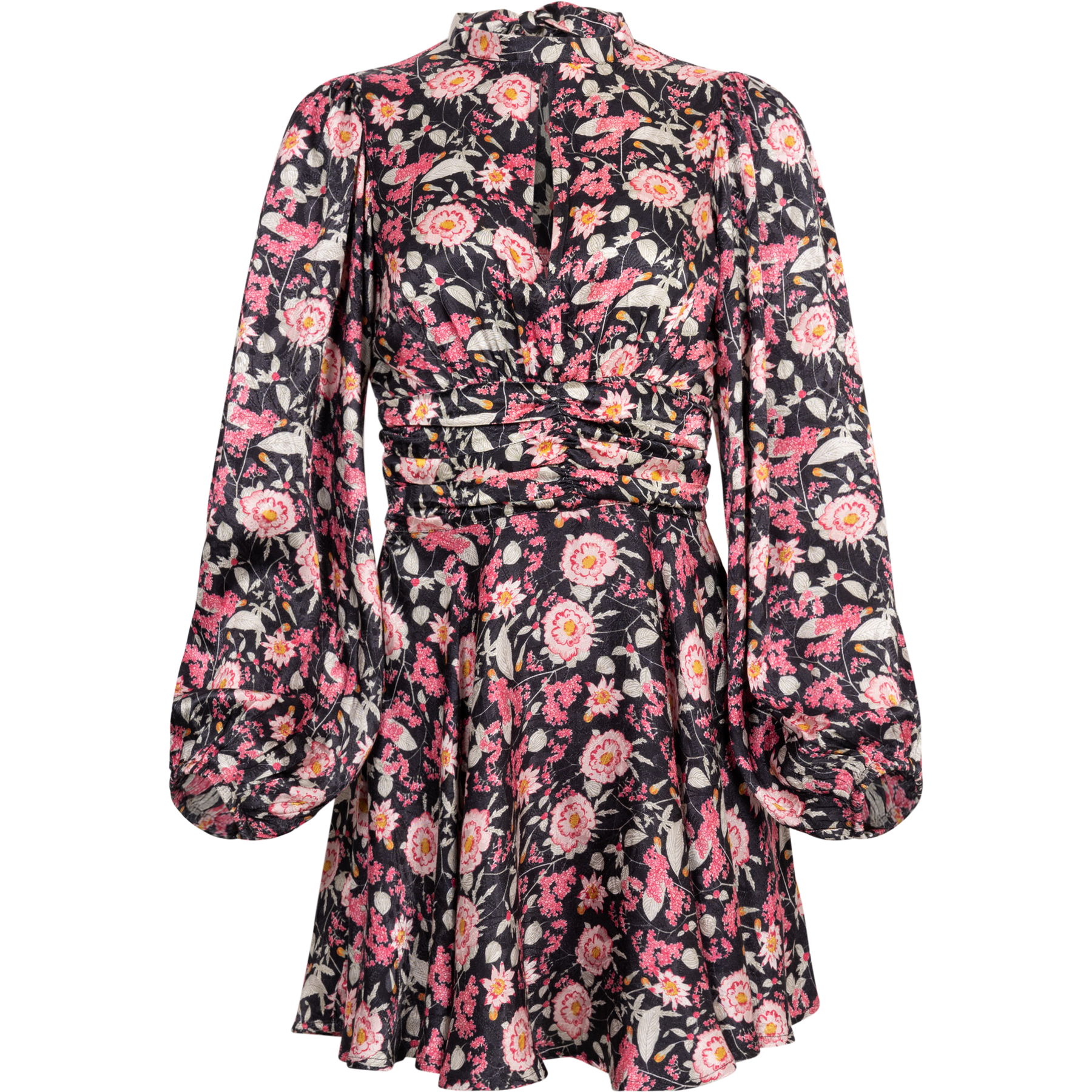 Jacquard Mini Dress - Flower Pink