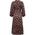 Crépe Satin Midi Dress - Flower Petals