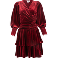 Jade Velvet Dress - Red