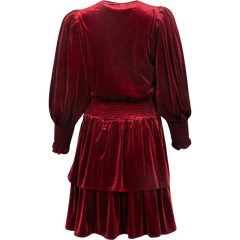 Jade Velvet Dress - Red