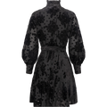Saga Velvet Flower Dress - Black