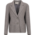 Mya Herringbone Blazer - Light Grey