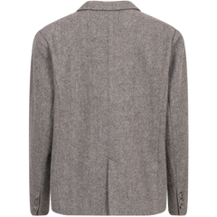 Mya Herringbone Blazer - Light Grey
