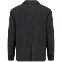 Mya Herringbone Blazer - Black