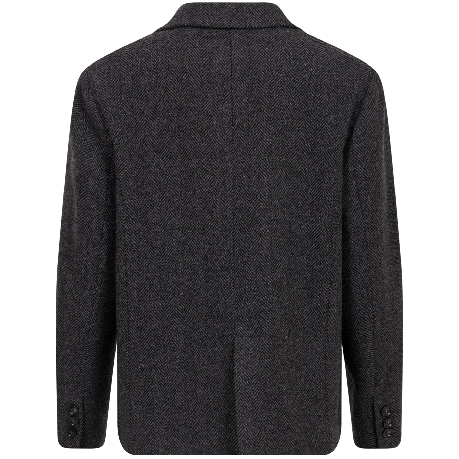 Mya Herringbone Blazer - Black