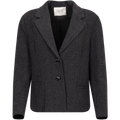 Mya Herringbone Blazer - Black