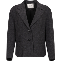 Mya Herringbone Blazer - Black