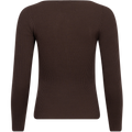 Corine Knit Ls Top - Brown