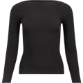Corine Knit Ls Top - Black