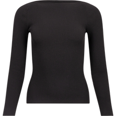 Corine Knit Ls Top - Black