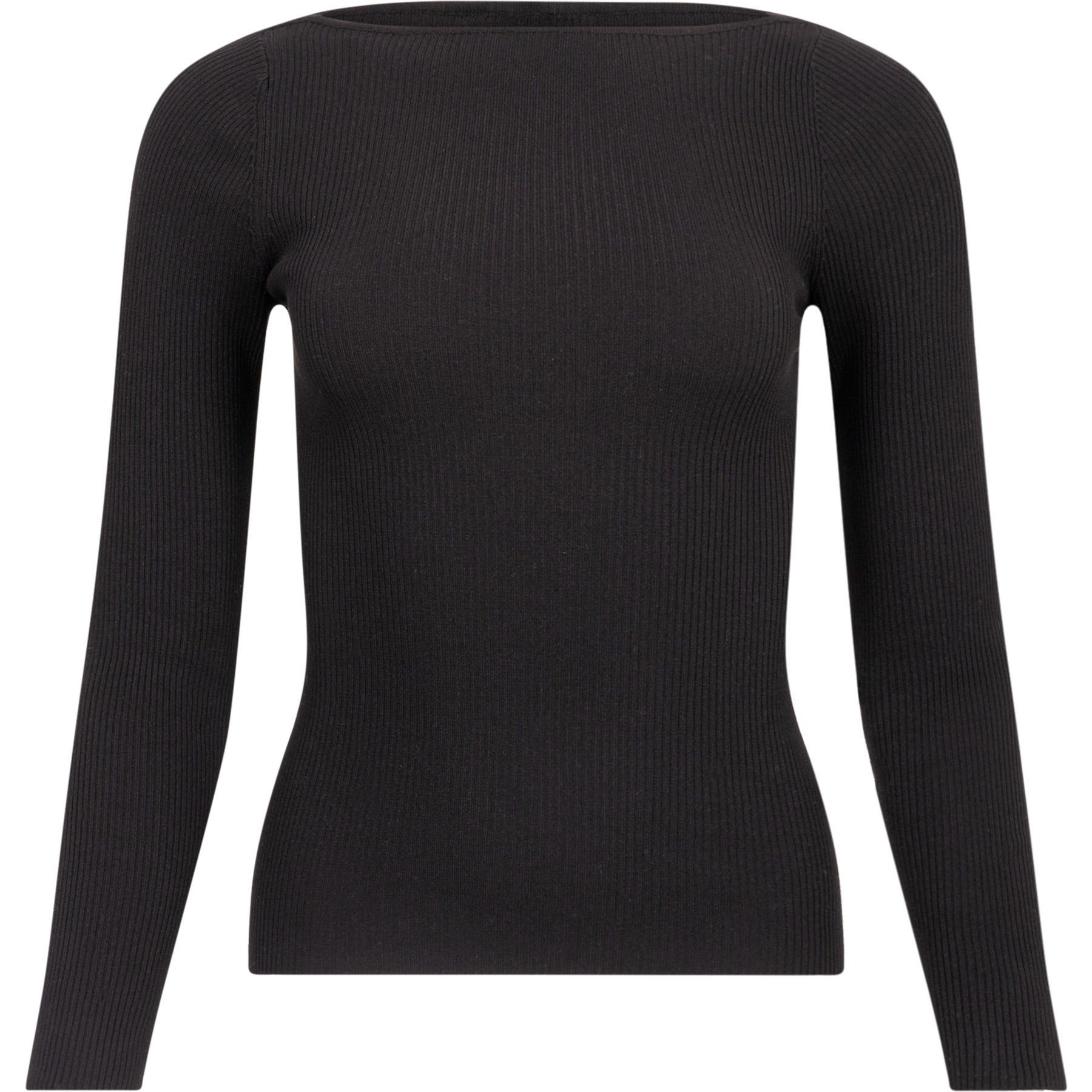 Corine Knit Ls Top - Black