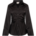Lola Satin Shirt - Black