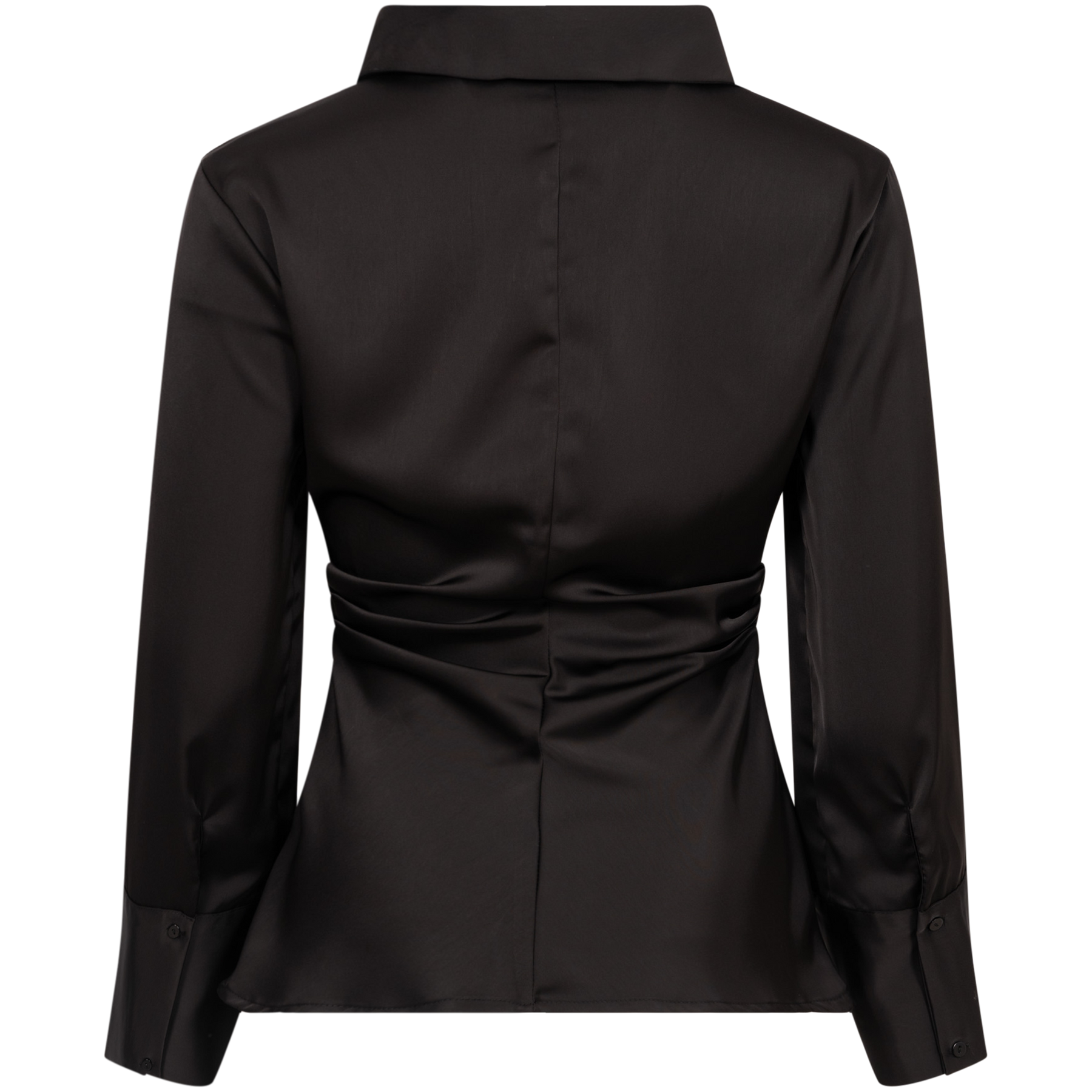 Lola Satin Shirt - Black