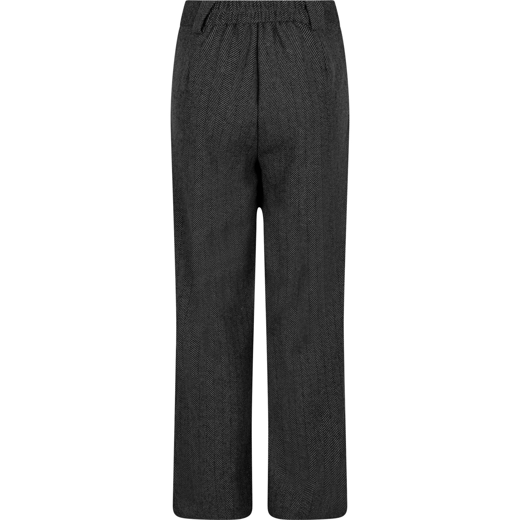 Zoe Herringbone Pant - Black