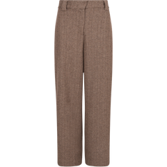Zoe Herringbone Pant - Brown