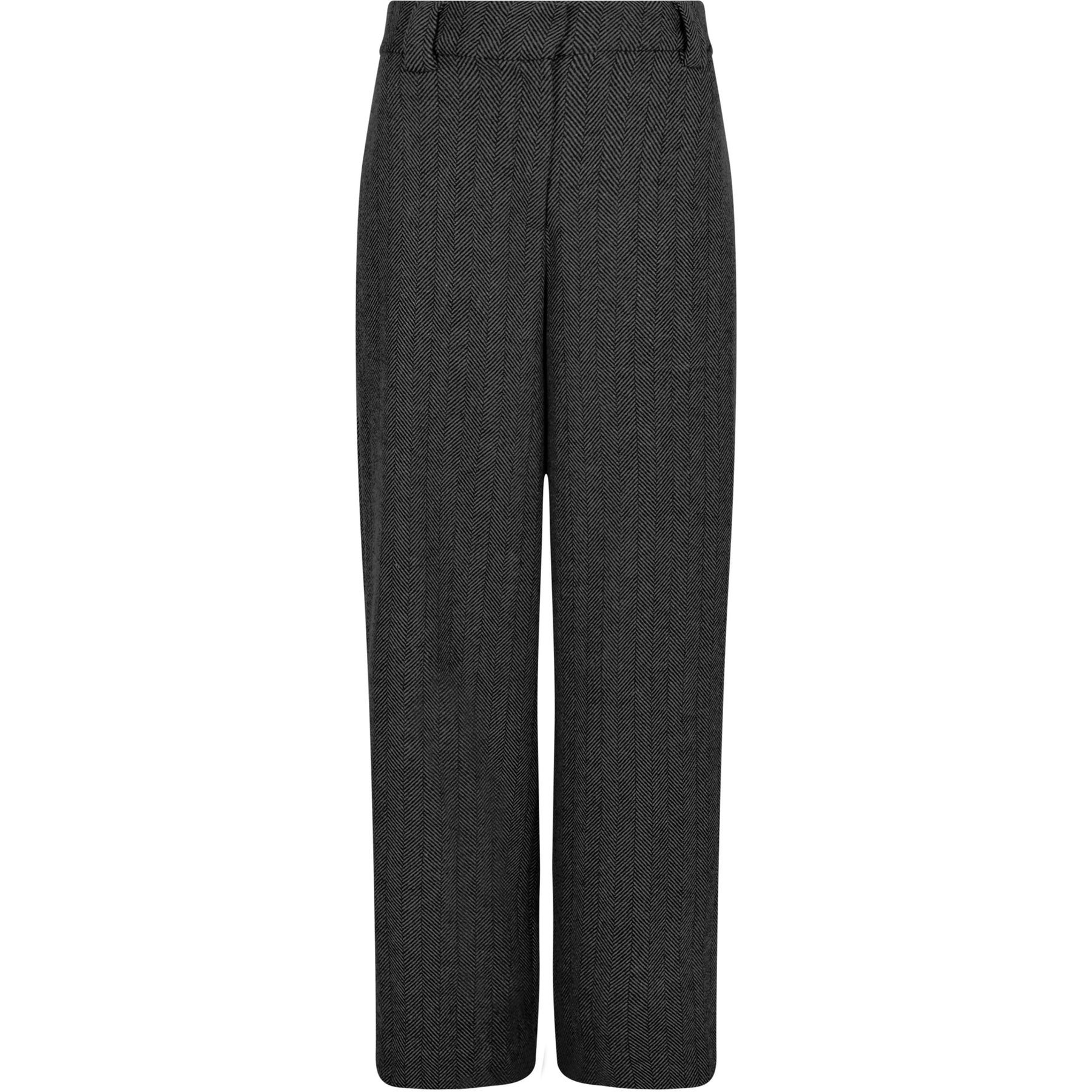 Zoe Herringbone Pant - Black