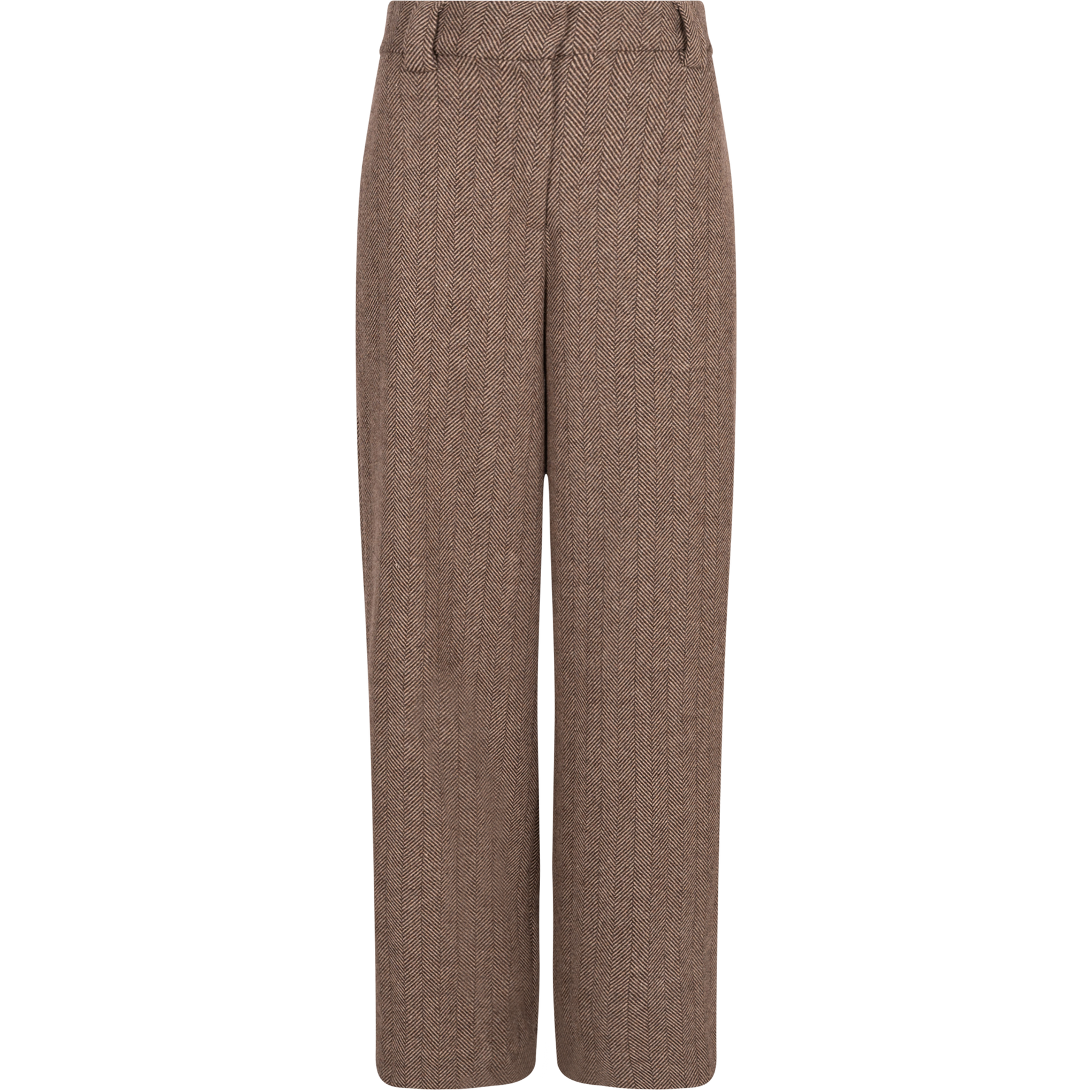 Zoe Herringbone Pant - Brown