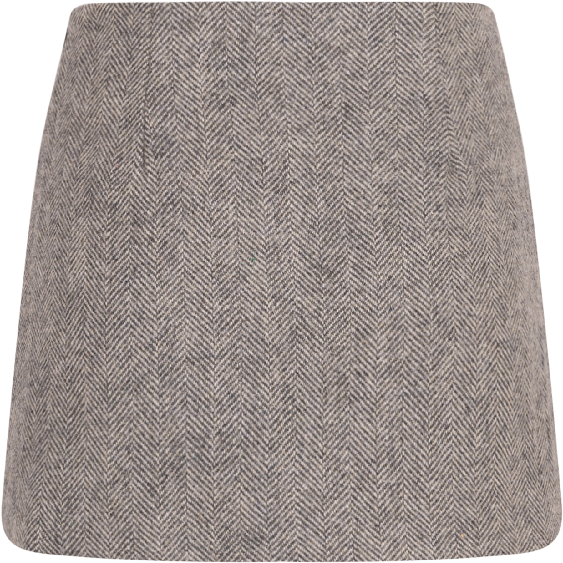 Lea Herringbone Mini Skirt - Light Grey