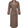 Edith Herringbone Coat - Brown