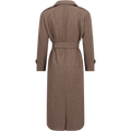 Edith Herringbone Coat - Brown