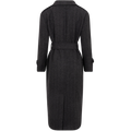 Edith Herringbone Coat - Black