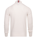 Interlaced Structure Zip Mock - Weathered White