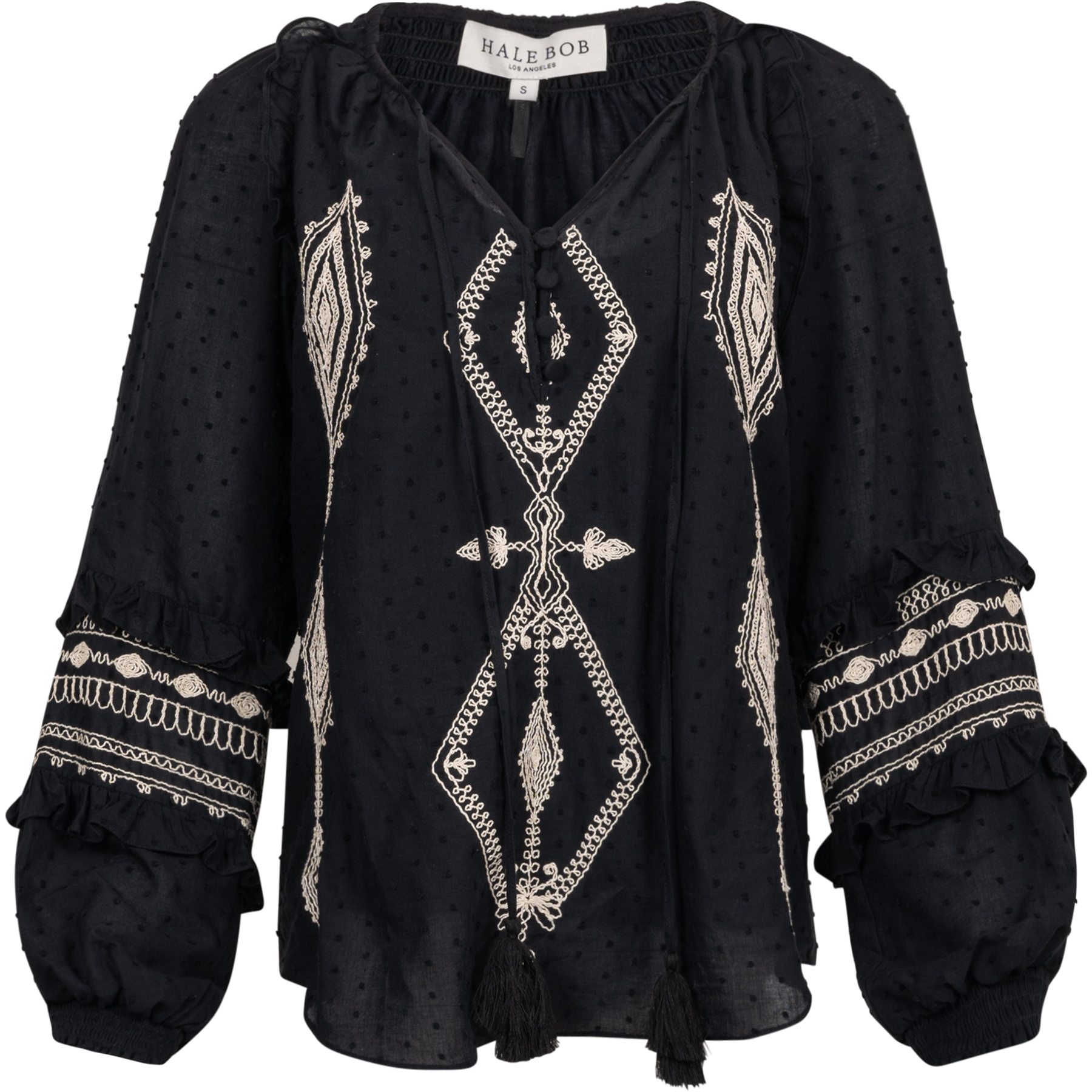 Dyana Embrodery Top - Black